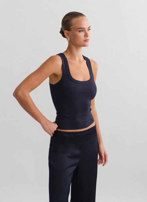 Product: Basic sleeveless ribbed blouse