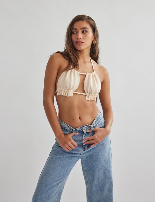 Product: Textured openback crop top