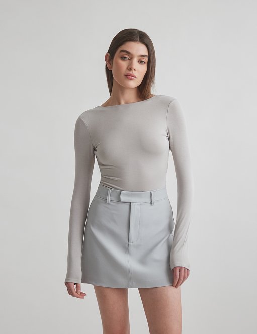 Product: Bamboo longsleeve openback bodysuit