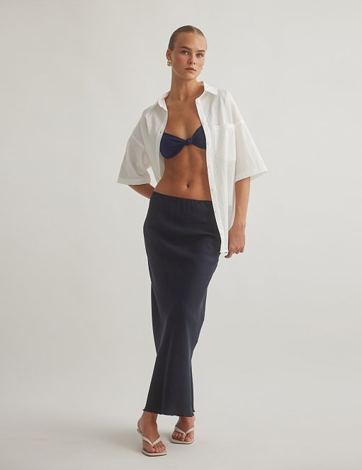 Product: Midi textured skirt