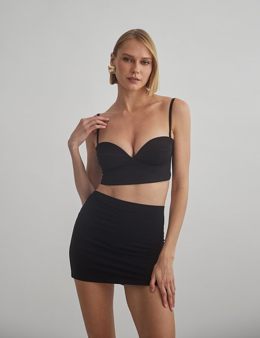 Γυναικείο κορσέ crop τοπ με τιράντες