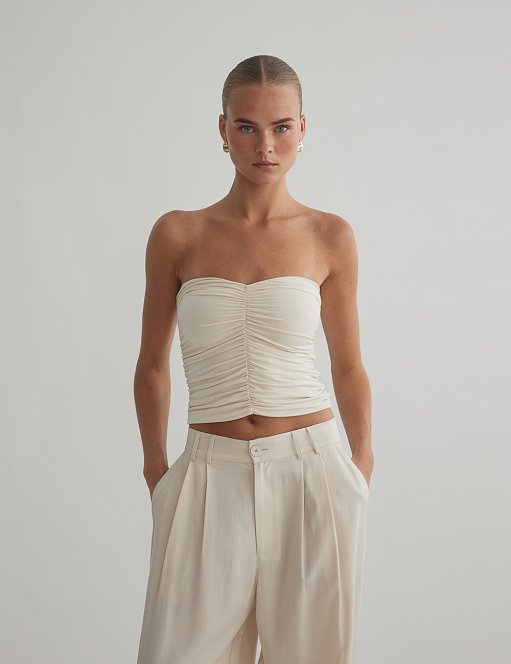 Product: Ruched strapless top