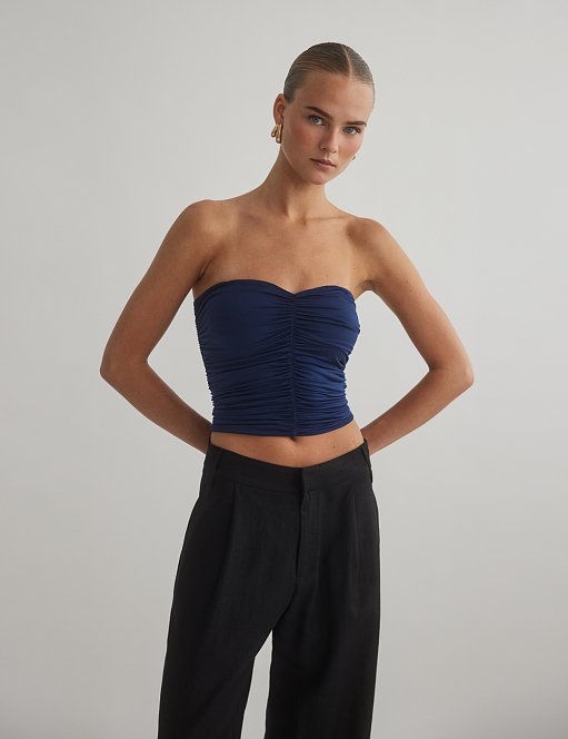 Product: Ruched strapless top