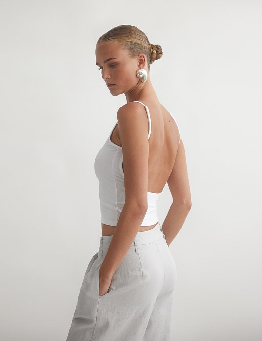 Γυναικείο τιραντάκι τοπ bamboo με χαμηλή πλάτη