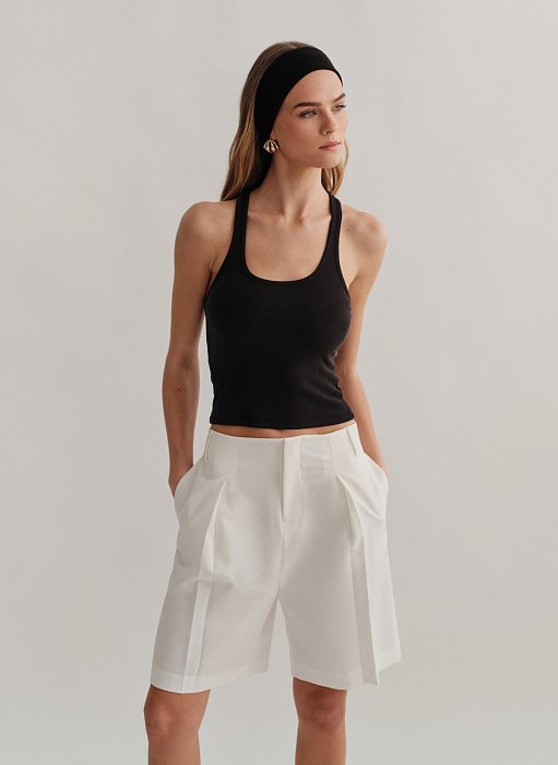 Γυναικείο basic αμάνικο ριπ τοπ