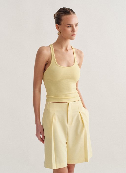 Γυναικείο basic αμάνικο ριπ τοπ