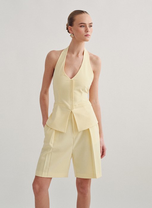 Προϊόν: Υφασμάτινη βερμούδα με πιέτες