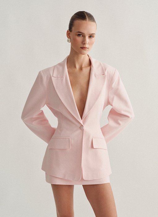 Γυναικείο υφασμάτινο μεσάτο μπλέιζερ