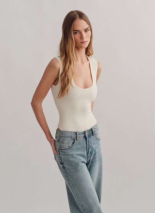 Γυναικείο αμάνικο κορμάκι bamboo