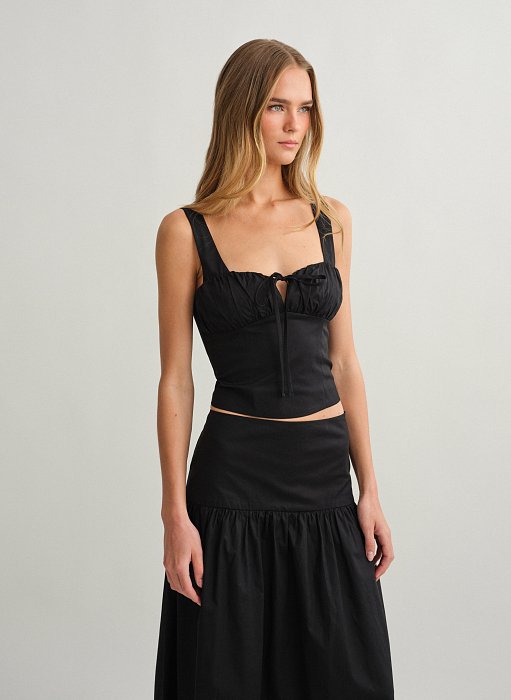 Γυναικείο κορσέ τοπ ποπλίνα