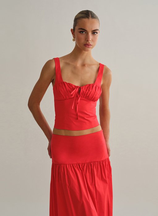 Γυναικείο κορσέ τοπ ποπλίνα