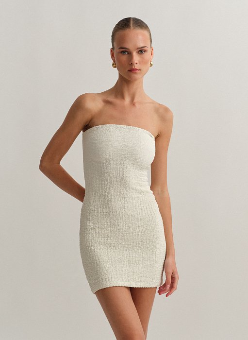 Product: Textured mini tube dress