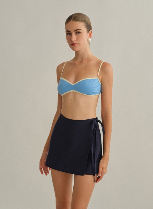 Γυναικεία υφασμάτινη παντελονόφουστα με δέσιμο