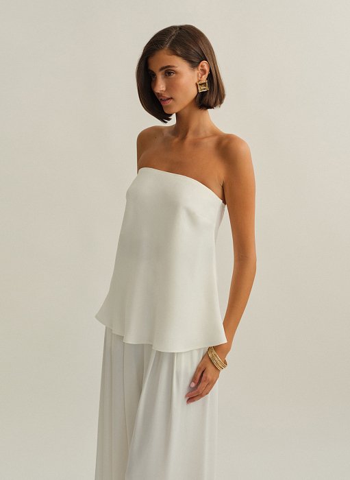 Product: Strapless satin top