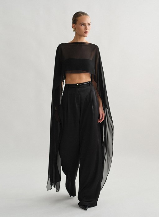 Προϊόν: Ασύμμετρη ημιδιάφανη κάπα