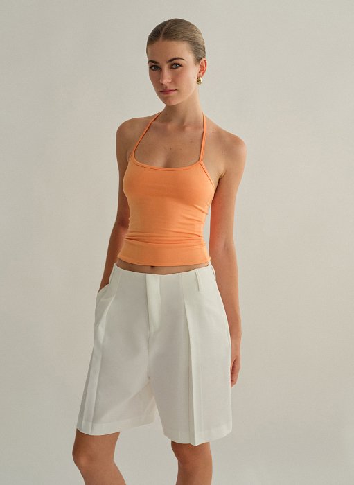 Γυναικείο halter τοπ με δέσιμο στον λαιμό με κορδόνι bamboo