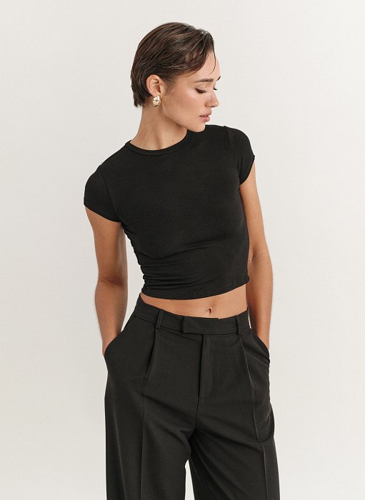 Γυναικείο κοντομάνικο basic τοπ bamboo