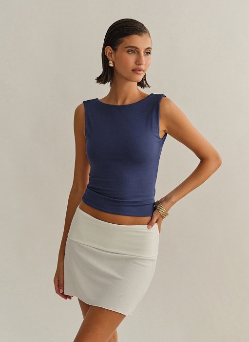 Γυναικεία αμάνικη μπλούζα bamboo με ανοιχτή πλάτη