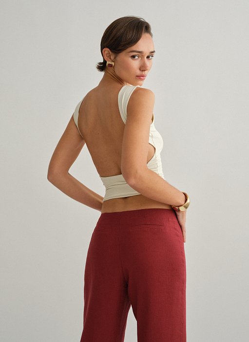 Γυναικεία αμάνικη μπλούζα bamboo με ανοιχτή πλάτη