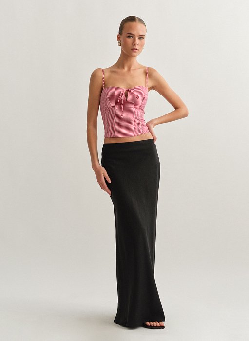 Γυναικεία λινή μακριά φούστα