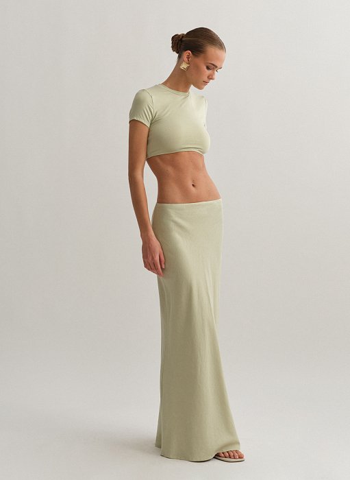 Γυναικεία λινή μακριά φούστα