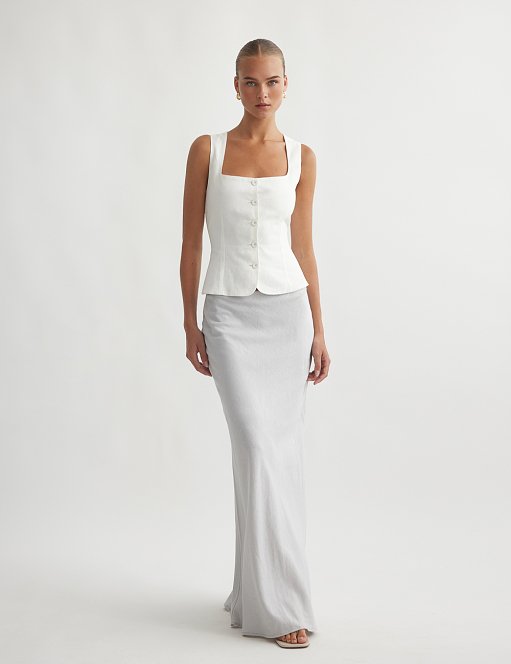 Γυναικεία λινή μακριά φούστα