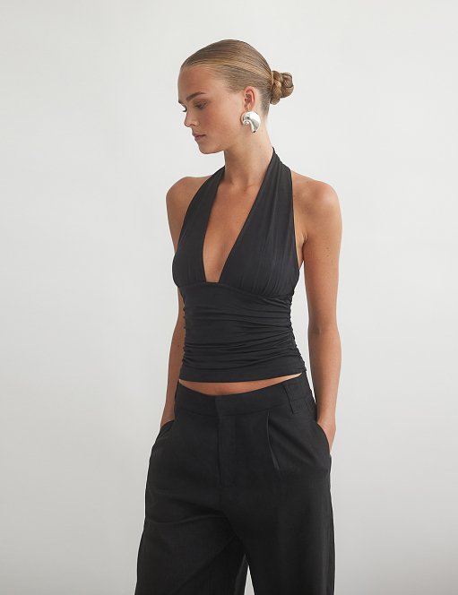 Product: Ruched halter blouse