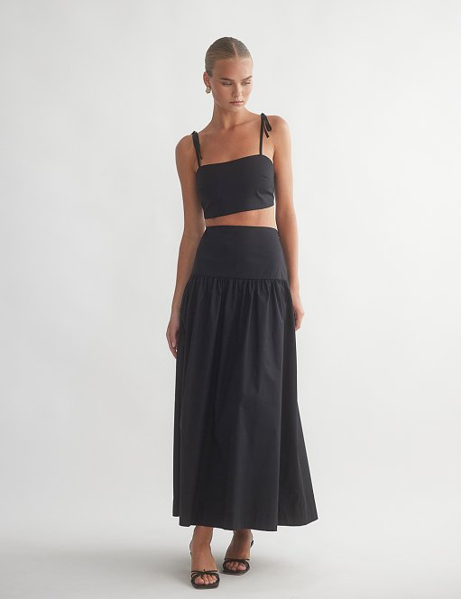 Γυναικεία μακριά φούστα ποπλίνα