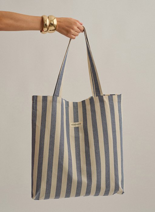 Γυναικεία ριγέ tote bag