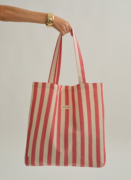 Γυναικεία ριγέ tote bag