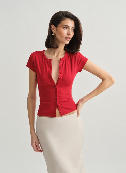 Προϊόν: Ριπ μπλούζα με κουμπιά