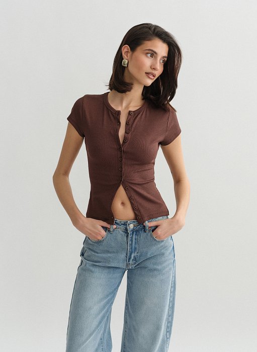 Προϊόν: Ριπ μπλούζα με κουμπιά