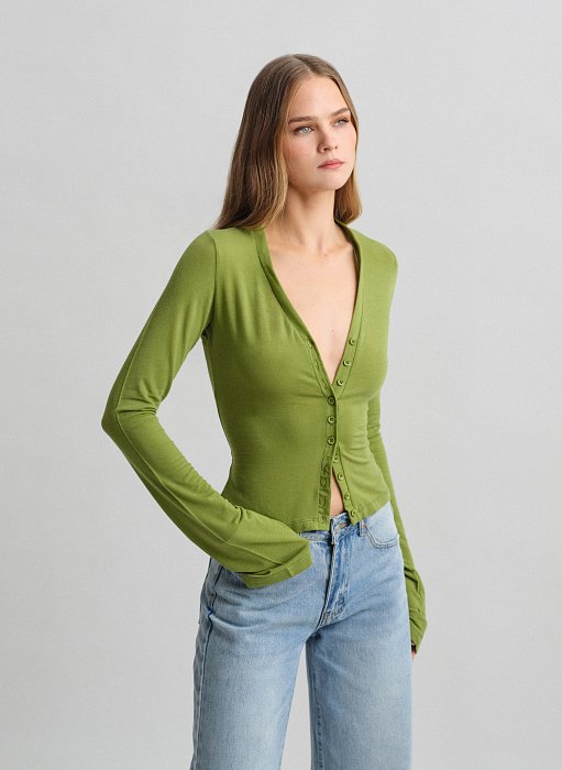 Προϊόν: Μακρυμάνικη ζακέτα με ελαφριά πλέξη