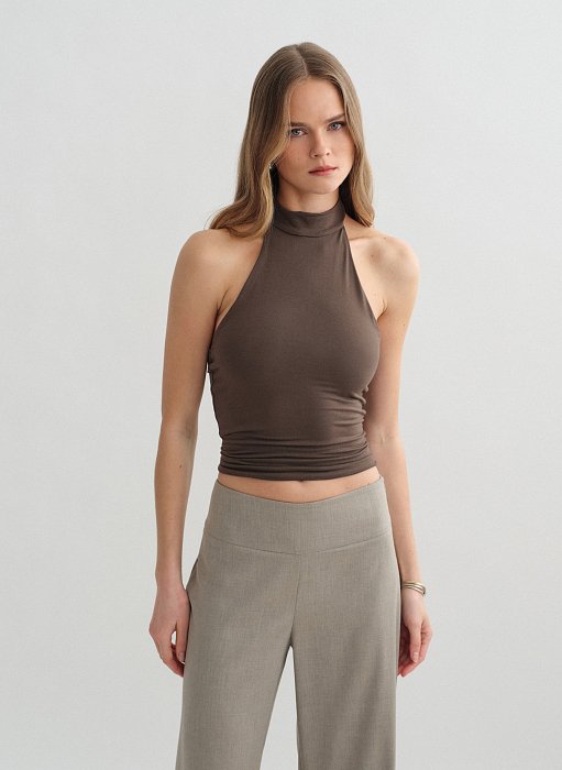 Προϊόν: Αμάνικη μπλούζα ζιβάγκο bamboo