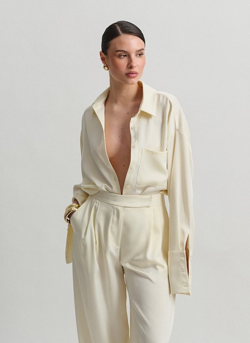 Product: Satin oversized shirt