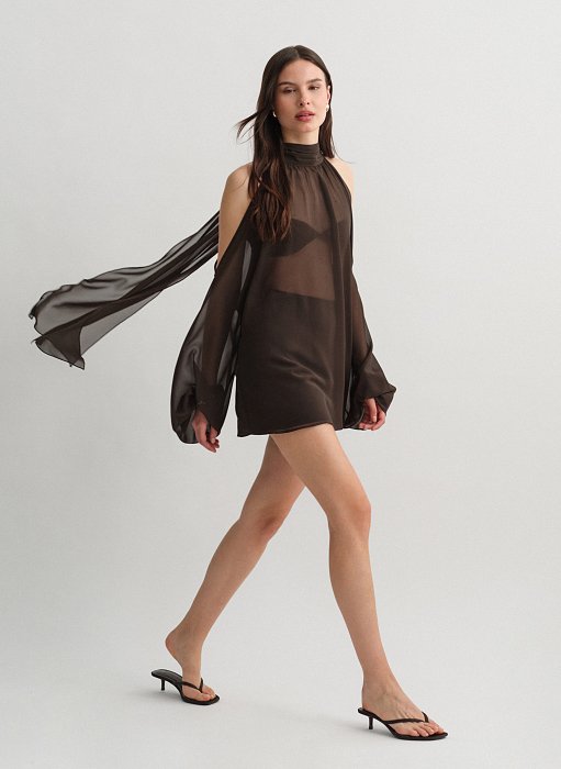 Προϊόν: Ημιδιάφανο cut-out μίνι φόρεμα