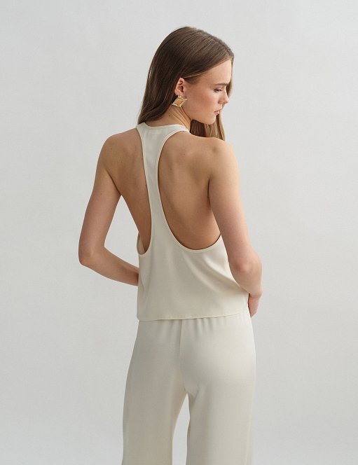 Προϊόν: Σατέν μπλούζα με cut-out πλάτη