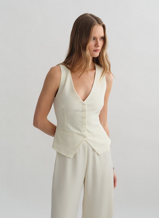 Προϊόν: Υφασμάτινο γιλέκο με κουμπιά