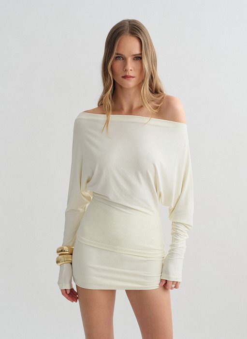 Προϊόν: Μεσάτη off-shoulder μπλούζα bamboo