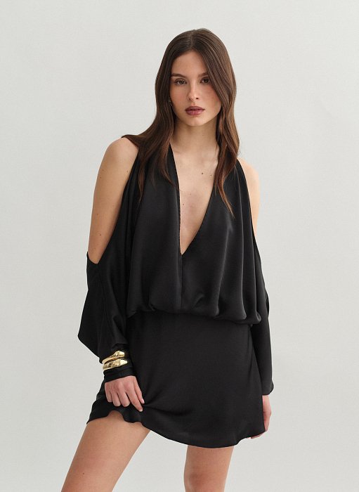 Προϊόν: Σατέν cut-out μίνι φόρεμα