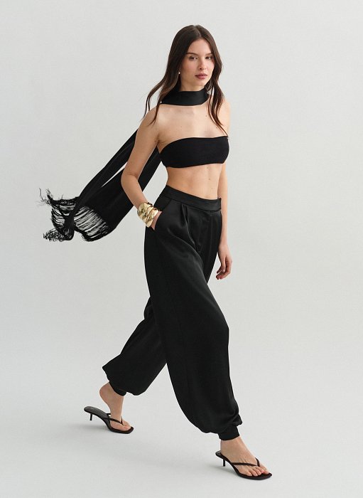 Product: Balloon satin trousers