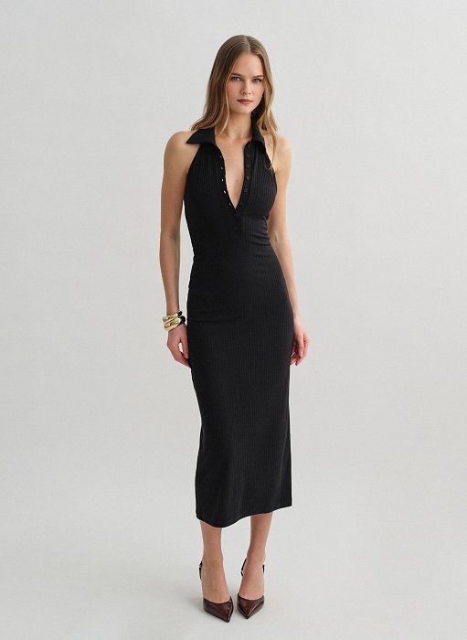 Προϊόν: Μακρύ ριπ φόρεμα με γιακά