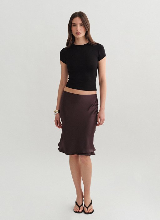 Προϊόν: Σατέν midi φούστα