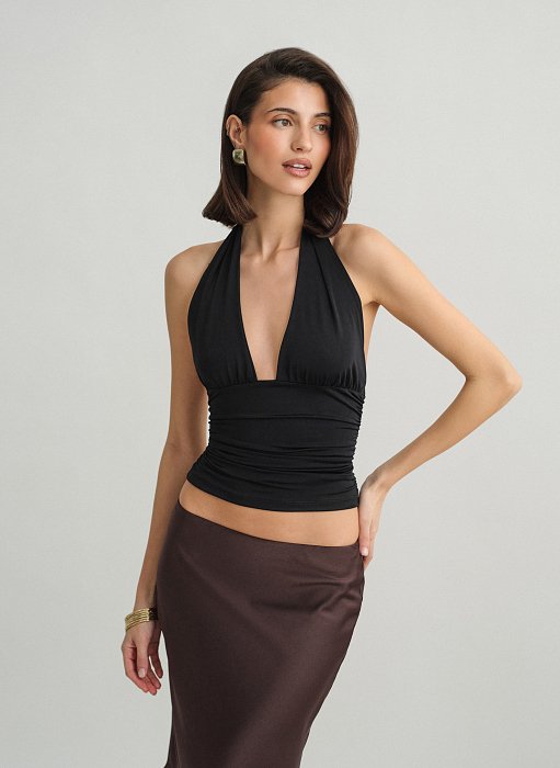 Προϊόν: Μπλούζα halter με σούρες