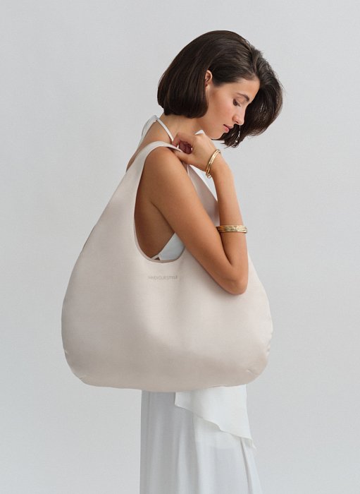 Product: Embroidered satin bag