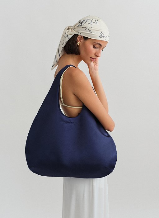 Product: Embroidered satin bag