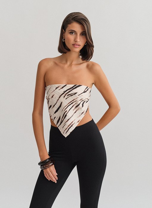 Προϊόν: Σατέν μαντήλι σε zebra print