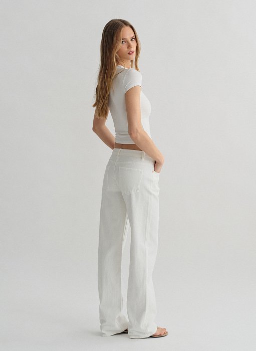 Προϊόν: Λευκό mid-rise τζιν